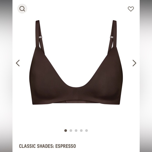 SKIMS WIRELESS FORM T-SHIRT DEMI BRA (ESPRESSO) - Picture 1 of 5